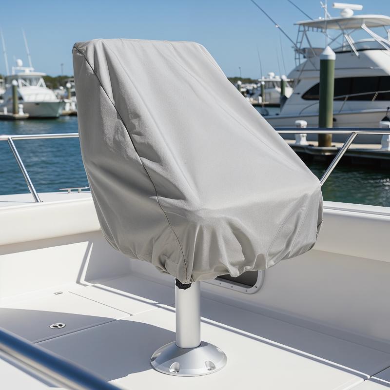 Fishing Boat Cover - ฝาครอบที่นั่งเรือแบบพับได้กันน้ำ ปลอกป้องกันฝุ่นกลางแจ้งสำหรับกิจกรรมตกปลาทางทะเล