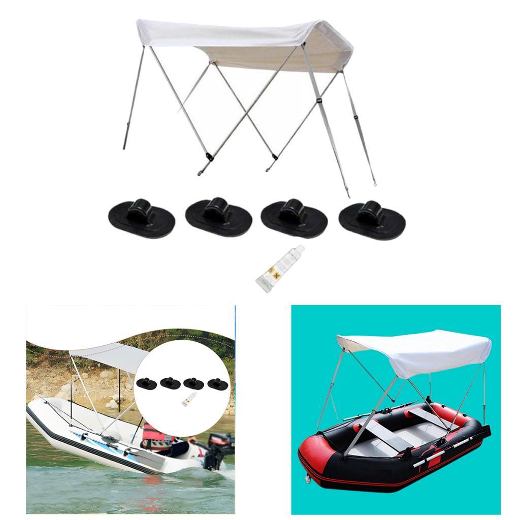 Fishing Boat Cover - เต็นท์เรืออลูมิเนียมอัลลอยด์ทนทาน พร้อมร่มกันแดดและที่เก็บของ สำหรับอุปกรณ์ตกปลา พายเรือคายัค เรือแคนู เรือใบ