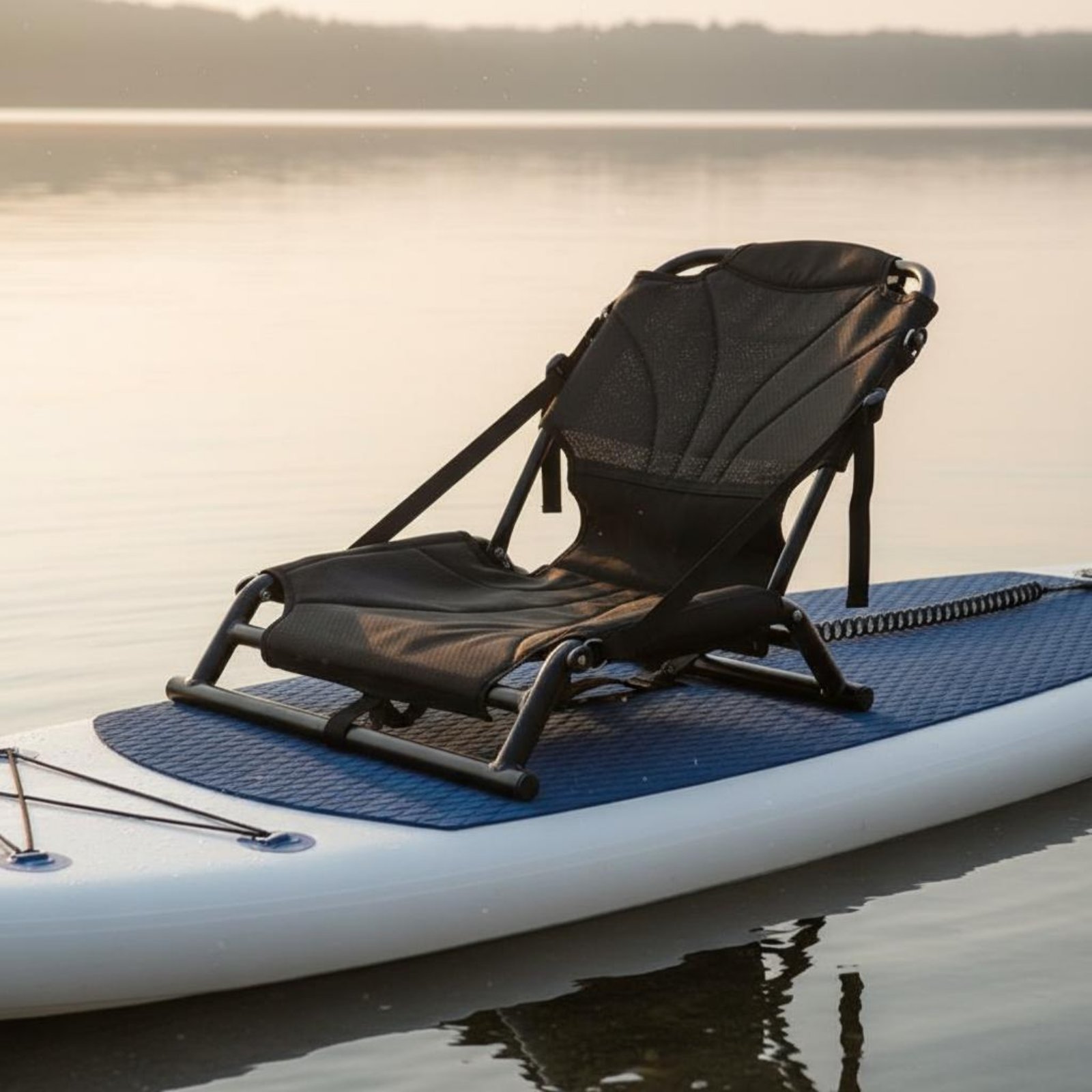 Fishing Boat Seat - เบาะพิงหลังเรือคายัค ตาข่ายระบายอากาศ เบาะนั่งเรือคายัคสำหรับตกปลา ปรับได้ เก้าอี้เรือขนาดเล็ก โครงโลหะทนทาน