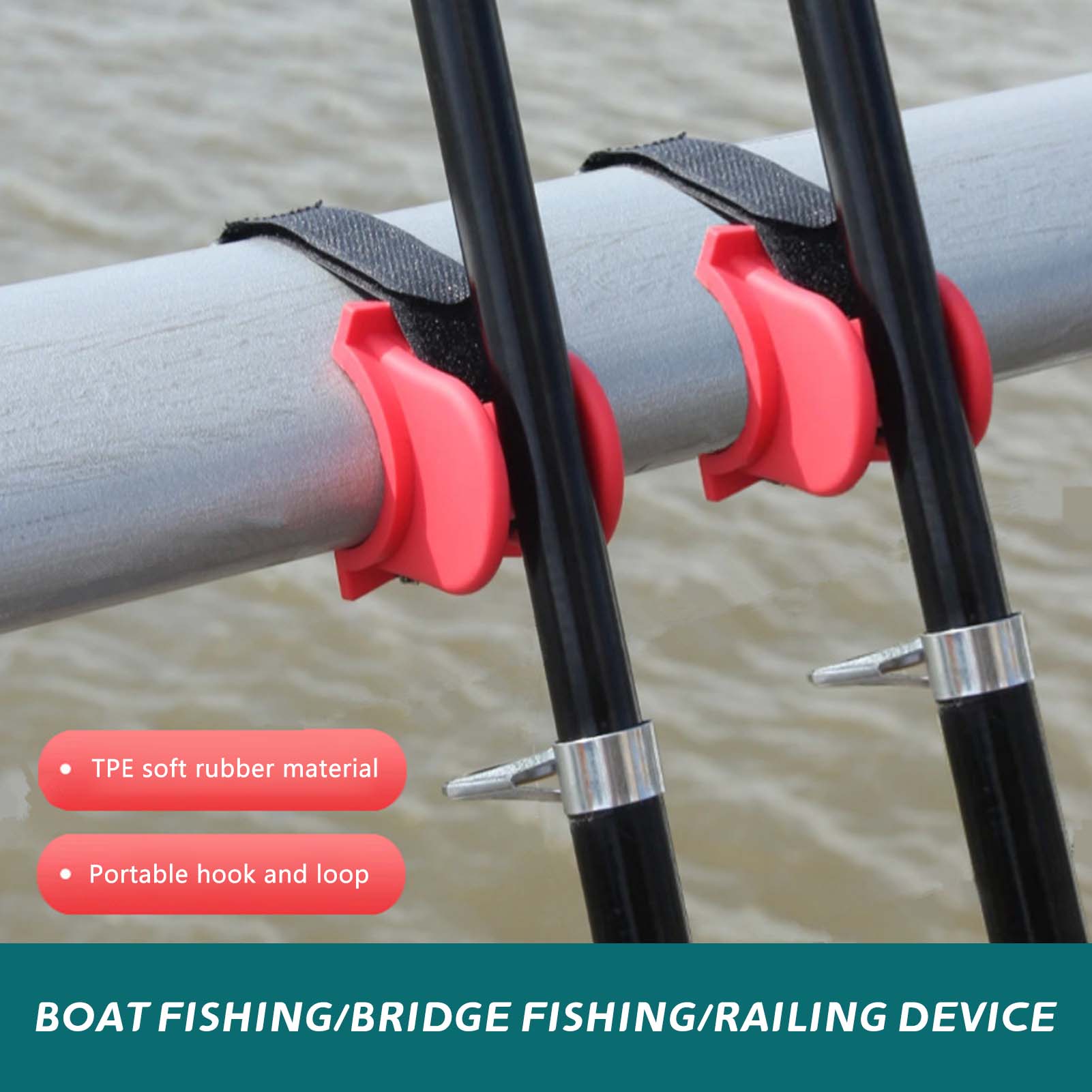 Fishing Boat Trailer - ที่วางคันเบ็ดรูปตัว U พร้อมโครงสร้างแข็งแรง ที่เก็บเหยื่อตกปลา TPE เหมาะสำหรับเรือคายัคและการตกปลาทางทะเล