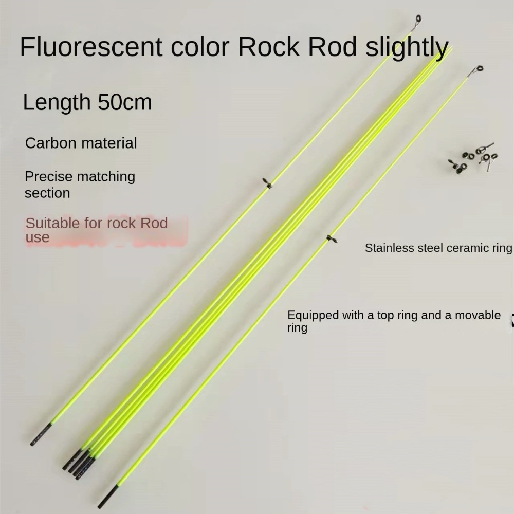 Fishing Boat Fiberglass - คันเบ็ดตกปลาแบบสปินนิ่งพกพา คาร์บอนไฟเบอร์ 50 ซม. สำหรับตกปลาบนน้ำแข็ง รุ่น