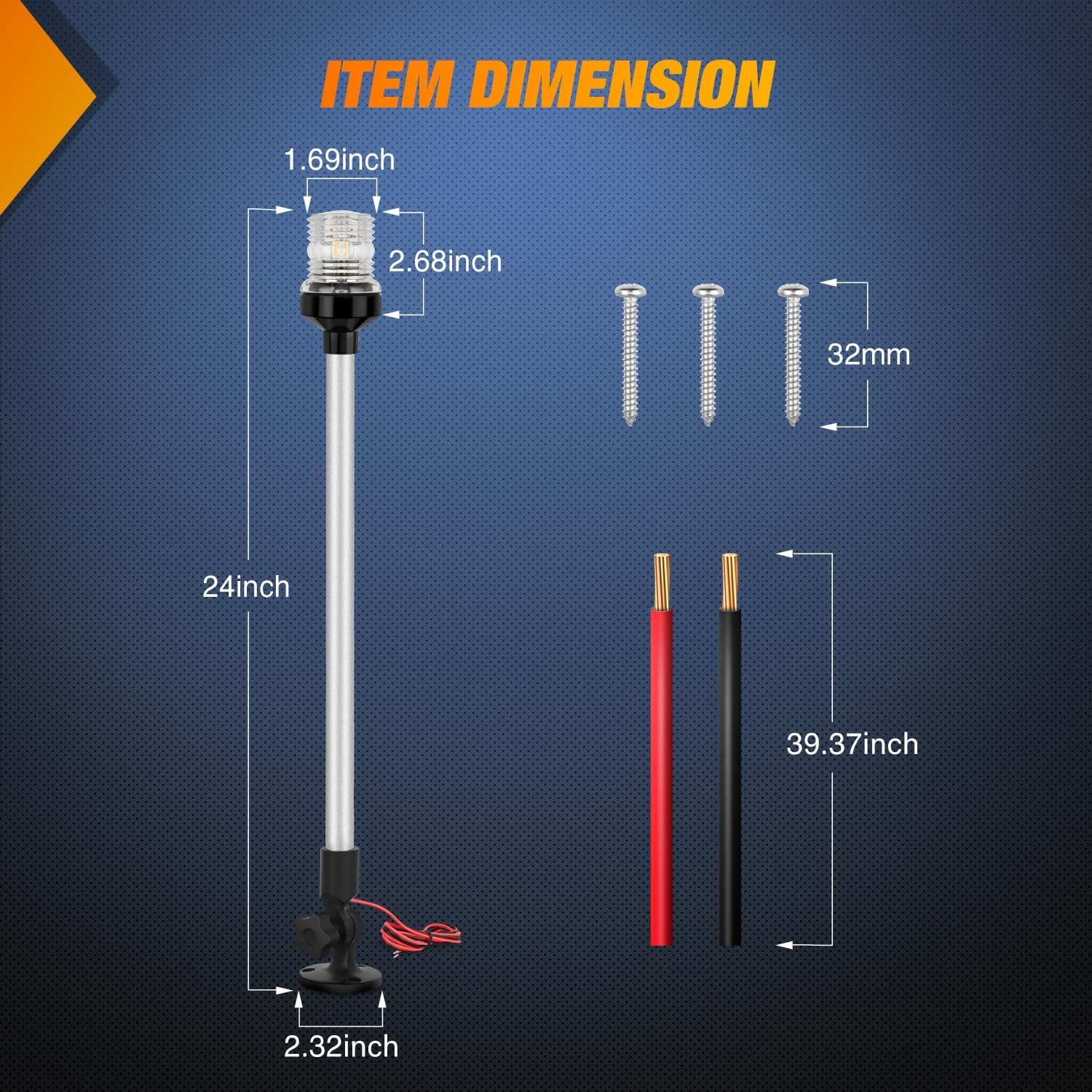 ไฟท้ายเรือ Nilight Marine ขนาด - Fishing Boat Navigation Light บทวิจารณ์และราคา